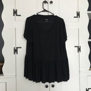 Mossimo Supply Co. Black Peplum Tshirt